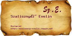 Szalisznyó Evelin névjegykártya