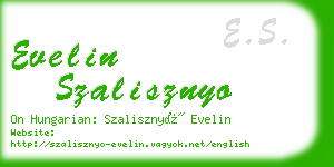 evelin szalisznyo business card